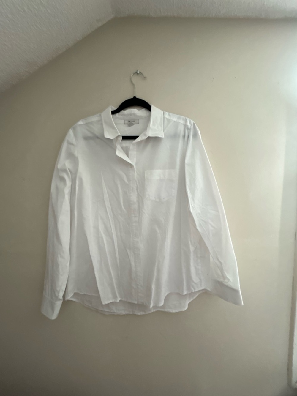 Women's On 34th White Button Down; Size Large